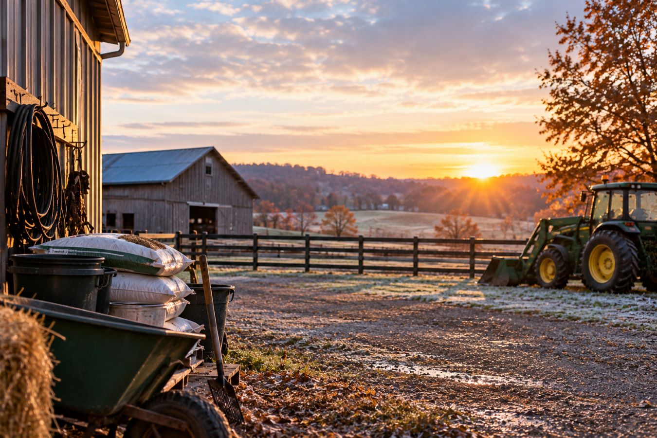 Winter Farm Preparation Checklist - Halls Farm Feed 2 - Hall's Farm & Feed Farmer inspecting a livestock waterer during fall maintenance
